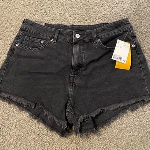 Black Denim Shorts